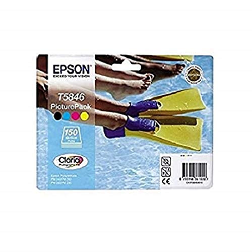 Epson PicturePack T5846 Druckerkartusche und Papier 1 x Cyan/Magenta/Gelb/Schwarz von Epson