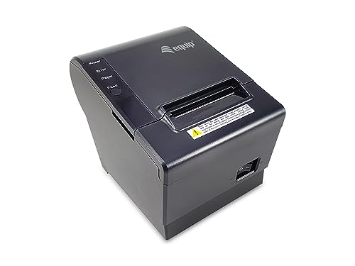 Equip 351001 58-mm-Thermo-POS-Belegdrucker mit automatischer Schneidevorrichtung, USB-/Ethernet-/Kassenschubladen-Anschluss von Equip