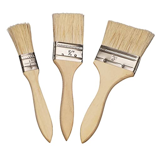 Barbecue Paint Brush Handle Brush 3PC 1/2/3 Brush InchHolzwerkzeuge & Heimwerker Silikon Pinsel Schmal (Khaki, 1/2/3寸) von EraAja