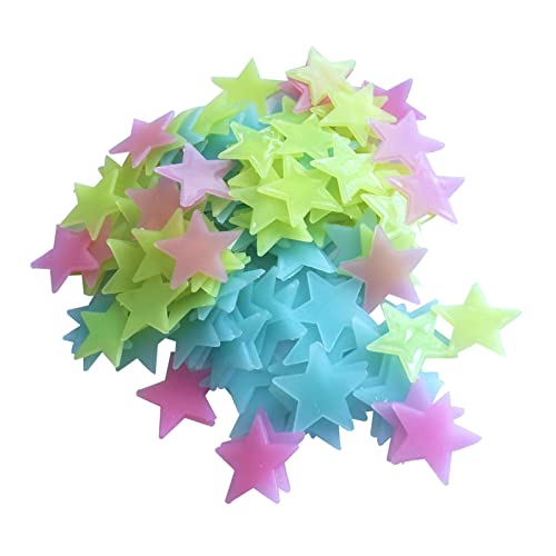 Glow Snowflake Fluorescent Wall Kids In Bedroom Sticker The Dark 50PC Home Decor Aufkleber Zahlen Wetterfest Groß (R, One Size) von EraAja