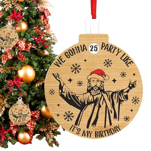 Erconsso Adventskalender-Ornamente,Weihnachtsschmuck-Adventskalender - Weihnachts-Countdown-Kalender, Weihnachtsbaumbehang aus Holz, Dekoration | Rustikales Herzstück „Merry Christmas“-Schild für den von Erconsso