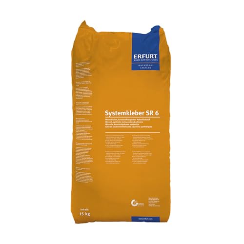 ERFURT KlimaTec SR6 PRO Systemkleber mineralischer Pulverklebstoff 15kg Spezialkleber Zementgrau für Dämmplatten von Erfurt