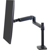 ergotron Monitor-Halterung LX mit hoher Säule 45-537-224 schwarz für 1 Monitor, Tischklemme, Tischbohrung von Ergotron