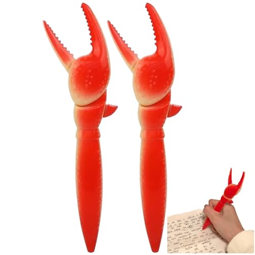 Ericetion 2 Stück Schöne Kugelschreiber Lobster Paw Clamp Kugelschreiber Lustige Kinder Geschenk Schulbedarf Kunststoff Stift Büromaterial von Ericetion