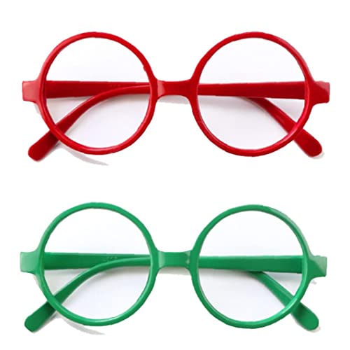 Ericetion 2 Stücke Kinder Zauberer Brille Runde Frames Klare Linse Jungen Mädchen Fancy Dress World Book Tag Nerds Gefälschte Gläser Für Kinder Cosplay von Ericetion