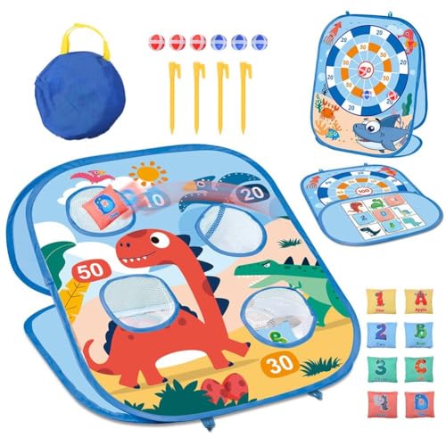 Ericetion 3-in-1-sitzsack-wurfspiel, Tragbares Sandsack-wurfspiel, Faltbares Wurfspiel, Maisloch-Spiel, Sandsäcke Für Kinder, Outdoor-Spielzeug von Ericetion