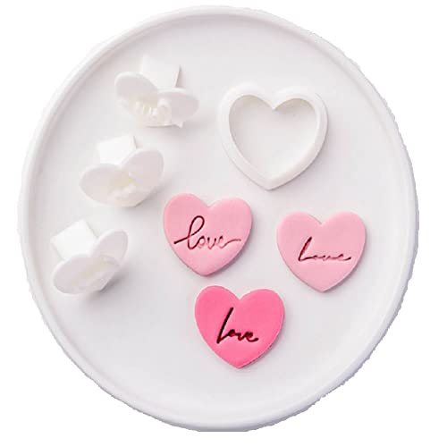 Ericetion 3styles Letter Biskuit Fondant Embosser Stamp Form Herzgeformte Keksschneider Valentinstag Hochzeitsfeier Kuchendekoration von Ericetion