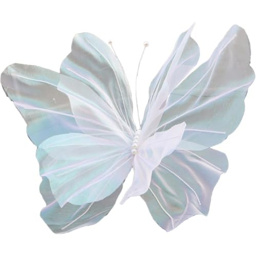 Ericetion 50 cm Große Simulation 3D Schmetterling Gaze Mesh Gefälschte Schmetterling Simulation Foto Requisiten Einkaufszentrum Hause Hochzeit Dekoration von Ericetion