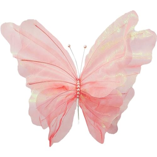 Ericetion 50 cm Große Simulation 3D Schmetterling Gaze Mesh Gefälschte Schmetterling Simulation Foto Requisiten Einkaufszentrum Hause Hochzeit Dekoration von Ericetion