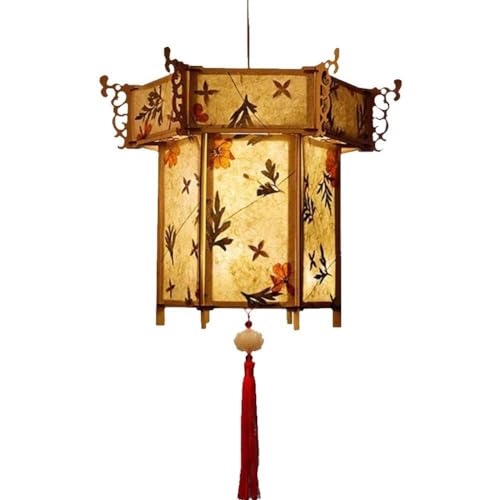 Ericetion DIY Handgefertigte Blumenpapier Laternen -Set Vintage Chinese Style Blumenlicht Tragbares Lampen Festival Glühen Laternen Geschenk von Ericetion