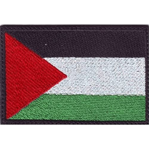 Ericetion Palästina Flagge Patch 1pc Sticked Military Morale Emblem Abzeichen Applique Befestigungsmittelhaken Und Schleife Für Kleidungssack von Ericetion