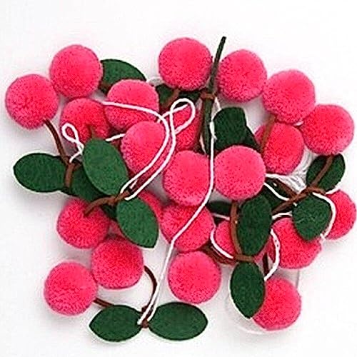 Ericetion Süße Bayberry Girlanddekoration Pompom Erdbeer -kirschgirlande DIY Obst Hanging Dekoration Für Babyparty Geburtstag Hochzeitsfeier von Ericetion