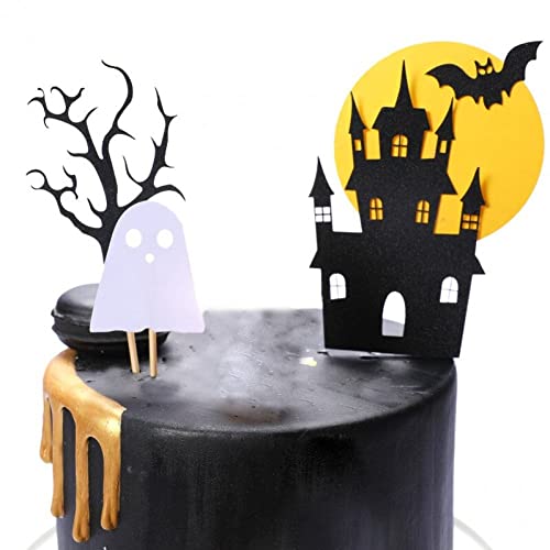 Halloween Cake Topper Haunted House Cake Topper Halloween Kuchen Dekoration Geisterkuchen Dekoration Kürbis Cupcake Dekoration Für Wizard Party Ghost Party Spider Party von Ericetion