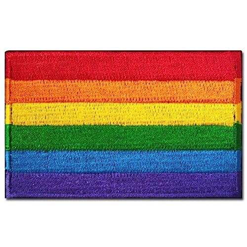 Regenbogenflagge Bestickter Patch | Gay Pride Flag Applique-Flecken Aufkleber Für, T-Shirts, Kleidung Oder Taschen von Ericetion