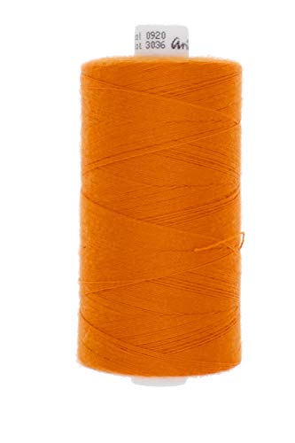 1000 Meter Polyester Nähgarn Knopflochgarn Ziergarn Jeansgarn Stärke 30 Ariadna Talia (920 - orange) von Erlif