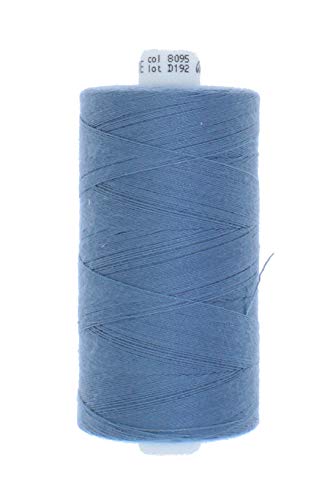 1000 Meter Polyester Nähgarn Knopflochgarn Ziergarn Jeansgarn Stärke 30 Ariadna Talia (8095 - blaugrau) von Erlif