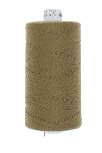 1000 Meter Polyester Nähgarn Stärke 120 (7642 - dunkelbeige) von Erlif