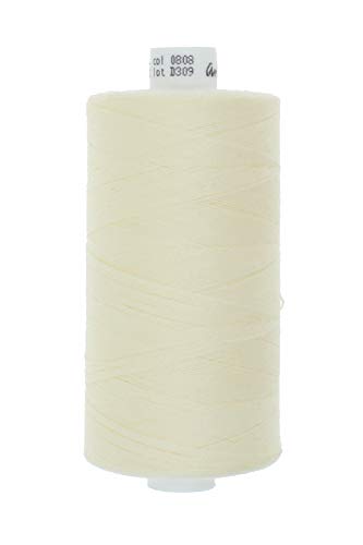 1000 Meter Polyester Nähgarn Stärke 120 (808 - creme) von Erlif