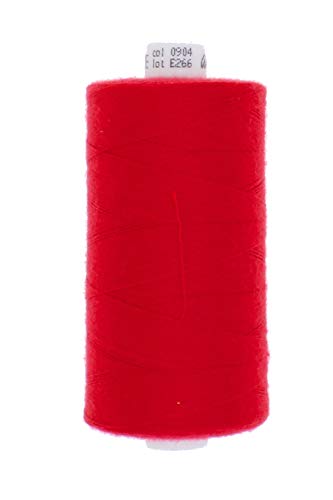 1000 Meter Polyester Nähgarn Stärke 120 (904 - rot) von Erlif