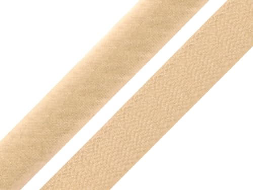 5 Meter Klettband zum Annähen Klettverschluss BAND (beige, 20mm Breit - 5 Meter) von Erlif