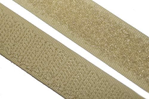 5 Meter Klettband zum Annähen Klettverschluss BAND (beige, 30mm Breit - 5 Meter) von Erlif