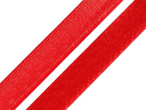 5 Meter Klettband zum Annähen Klettverschluss BAND (rot, 100mm Breit - 5 Meter) von Erlif