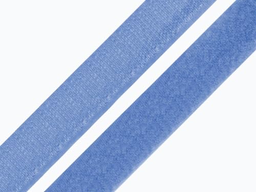 Klettband 20mm Breit Klettverschluss Band zum annähen (hellblau, 5 Meter) von Erlif