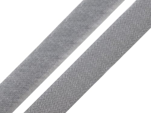 Klettband 20mm Breit Klettverschluss Band zum annähen (mausgrau, 5 Meter) von Erlif