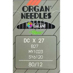 ORGAN Nähmaschinennadeln für Overlockmaschinen B27 Dcx27 (Stärke 80/12) von Erlif