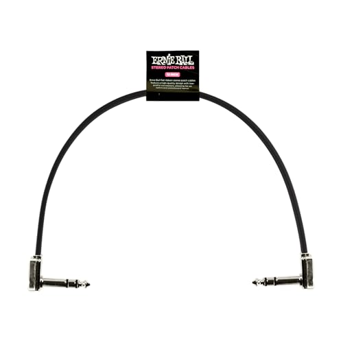 Ernie Ball 12" Single Flat Ribbon Stereo Patch Cable - Black von Ernie Ball