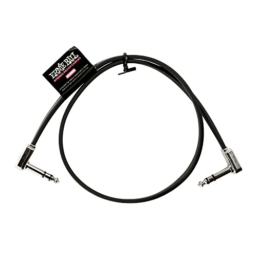 Ernie Ball 24" Single Flat Ribbon Stereo Patch Cable - Black von Ernie Ball