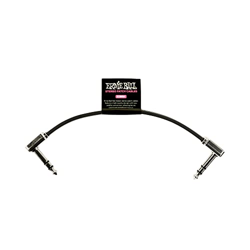 Ernie Ball 6" Single Flat Ribbon Stereo Patch Cable - Black von Ernie Ball