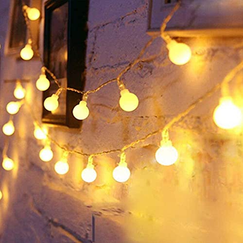 Eruibos Van [40 LED] Lichterkette Kugel, 6M Globe Lichterkette Batterie mit Fernbedienung 8 Modi IP65 Wasserdicht für Weihnachten, Garten, Balkon,Camping, Hochzeit, Party Deko Warmweiß von Eruibos Van