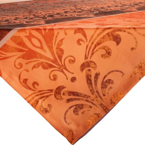 Erwin Müller Mitteldecke Paisley fleckabweisend orange Größe 80x80 cm von Erwin Müller