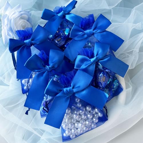 Esdallina 40 Stück 9x12cm Organzasäckchen Blau Hochzeit Gunst Taschen Schmuck Geschenk Taschen für Party Festival von Esdallina