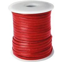 esnado Lederband Flach 3 x 1 mm - Rot - echtes Leder esnado Lederband Flach 3 x 1 mm - Rot - echtes Leder von Esnado