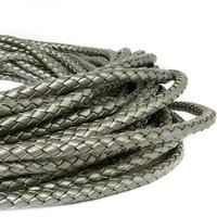 esnado Lederband geflochten, Ø 5 mm - Silber esnado Lederband geflochten, Ø 5 mm - Silber von Esnado