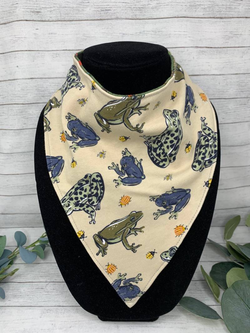 Wasserdichte Bandana Lätzchen Big Kid Boy Teen Erwachsene Sabbern Dignity Schal Sommer Laubfrosch Dschungel Frösche Reversible Besondere von EspeciallyUniqueInc