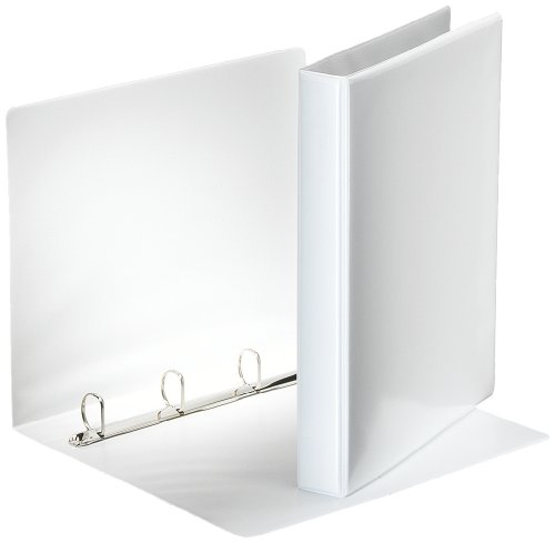 Esselte 49702 Ringbuch Präsentation, mit Taschen, A4, PP, 4 Ringe, 25 mm, weiss von Esselte