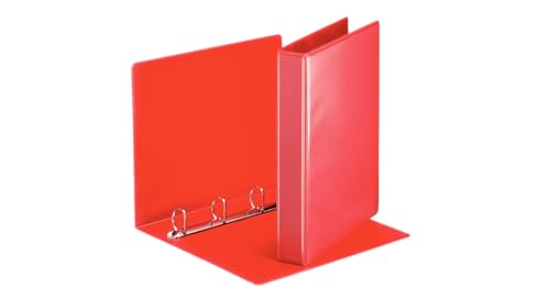 Esselte 49713 Ringbuch Präsentation, mit Taschen, A4, PP, 4 Ringe, 30 mm, rot von Esselte