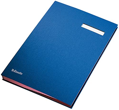 Esselte 621063 Unterschriftsmappe, 20 Fächer, Überzug PP, blau von Esselte