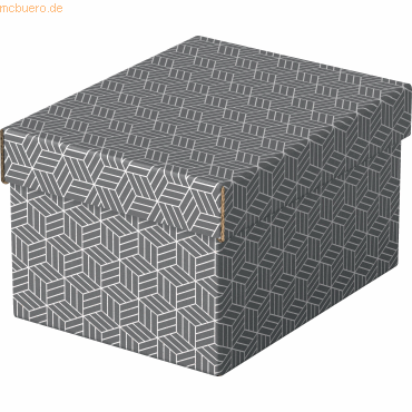 Esselte Aufbewahrungsbox Home Klein mit Deckel Wellpappe VE=3 Stück gr von Esselte