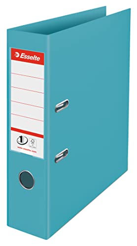 Esselte No.1 A4-Ordner PP, 500 Blatt Kapazität, 75 mm Rückenbreite, leichter & robuster A4-Ordner für Zuhause/Büro, zur Schreibtischorganisation, Colour'Breeze Serie, Blau, 626504 von Esselte