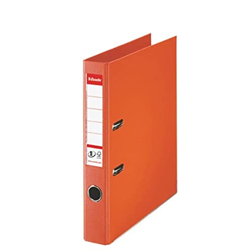 Esselte Ordner, A4, 10er Pack, 50 mm Rückenbreite, Kunststoff, orange, 811440 von Esselte