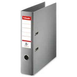 Esselte Ordner, A4, 10er Pack, 75 mm Rückenbreite, Kunststoff, grau, 811380 von Esselte