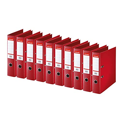 Esselte Standard, 10 x Aktenordner, Rot, 75 mm Rücken, A4, PP, 320220 von Esselte