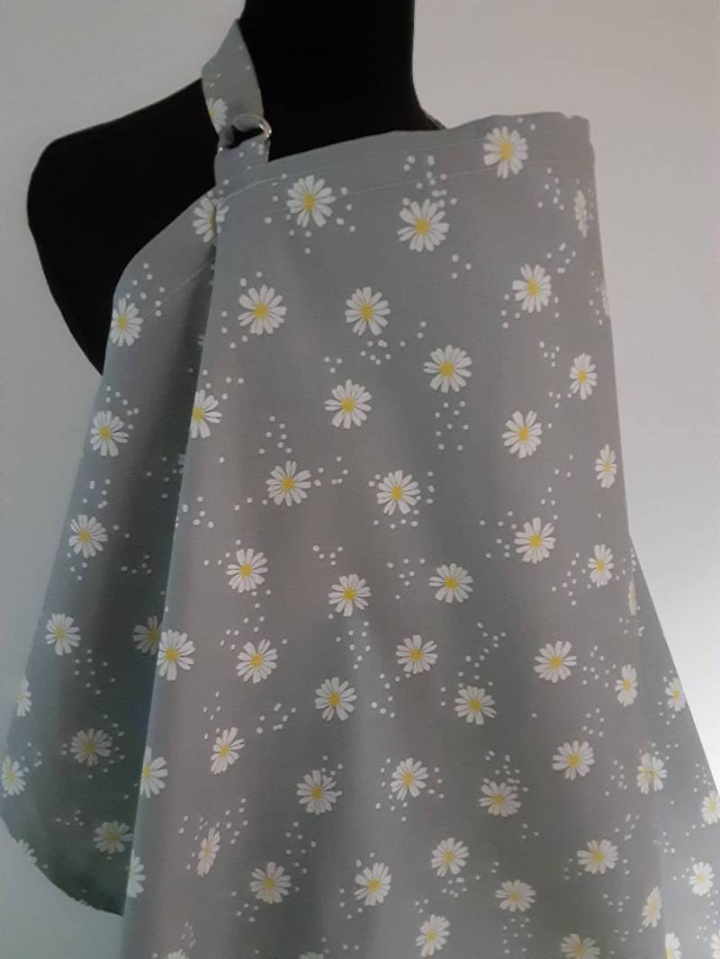 Stillabdeckung, Stillen, Füttern Cover Up, Grey Daisy Stillabdeckung von Essiedesigns