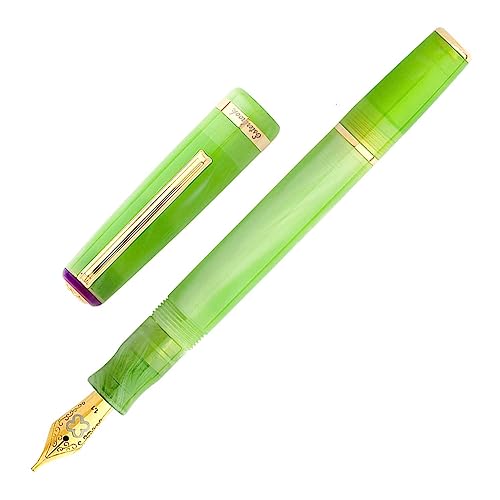 Esterbrook JR Pocket Pen Key West Füllfederhalter in der Farbe Key Lime Gold mit Edelharz, Federstärke: Mittel, EJRKL-M von Esterbrook