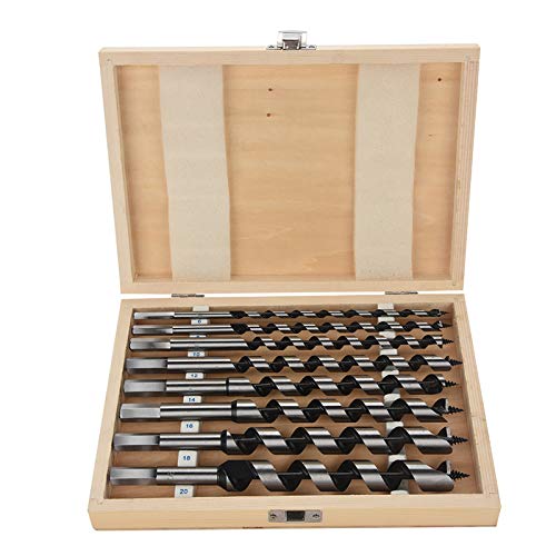 Estink Schlangenbohrer Set, 8tlg Hex Bohrer Holzbohrer Spiralbohrer Set Hex Auger Holzbohrer Durchmesser 6mm 8mm 10mm 12mm 14mm 16mm 18mm 20mm Metallbohrer-Satz von Estink