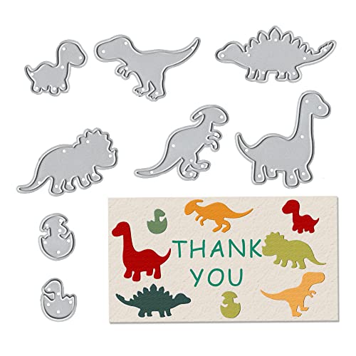 Estivaux Dinosaurier Stanzformen für Kartenherstellung, Eier Tiere Stanzformen Sets Schablonen Prägeschablone für Scrapbooking DIY Karten Fotoalbum Handwerk Dekorationen von Estivaux